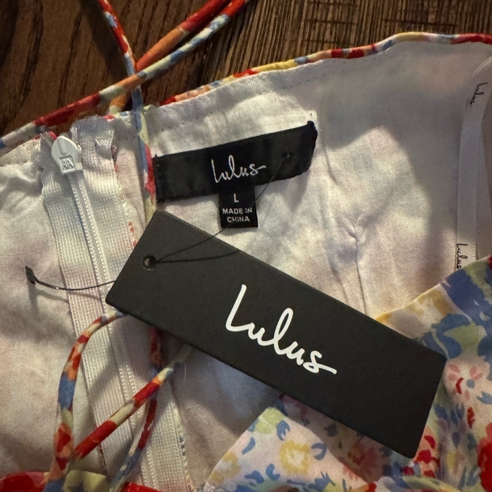 Lulu's Red Floral Midi Dress - Picture 8 of 8